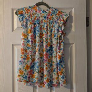 Pleione Floral blouse sz L